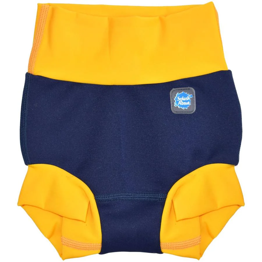 Navy & Yellow Happy Nappy