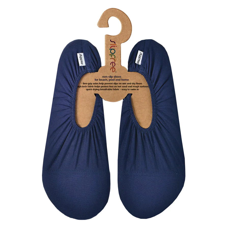 Slipfree Non-slip Shoes Navy Print Adult & Older Children