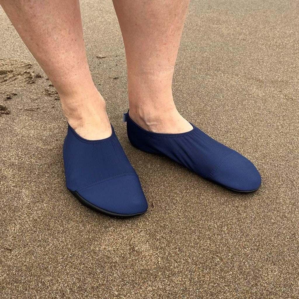 Slipfree Non-slip Shoes Navy Print Adult & Older Children - Image 2