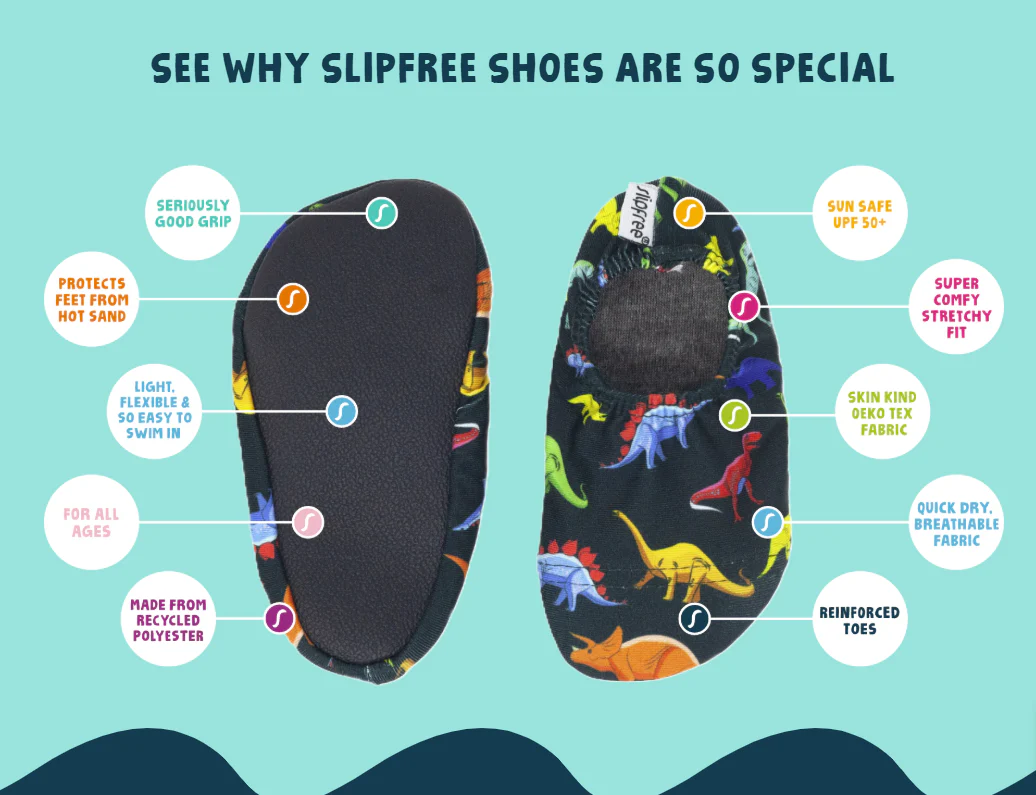 Slipfree Non-slip Shoes Black Print Adult & Older Children - Image 4