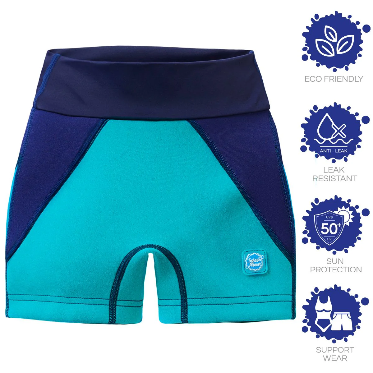 Navy & Jade Child Splash Jammers - Image 6